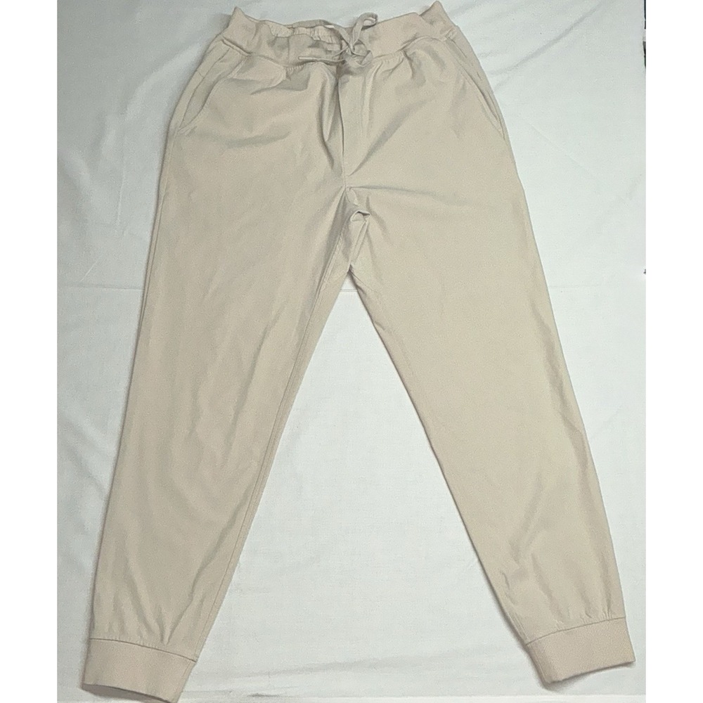 Rhoback Delta Jogger Pants Men L Khaki Performance Stretch Drawstring Golf